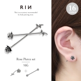 軟骨ピアス 薔薇インダスROSE インダストリアル | ボディピアス専門店凛RIN | 詳細画像1 