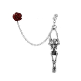 レッド | 軟骨ピアス 薔薇スカル骸骨ROSE&SKULL カスタムセット | ボディピアス専門店凛RIN