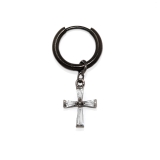 ブラック | ステンレスピアス フープクロス十字架チャームセットジュエルキュービックジルコニア… | ボディピアス専門店凛RIN