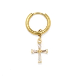 ゴールド | ステンレスピアス フープクロス十字架チャームセットジュエルキュービックジルコニア… | ボディピアス専門店凛RIN