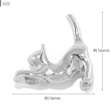 軟骨ピアス スパイラルバーベルかわいい猫英字チャーム 片耳用ボディピアス | ボディピアス専門店凛RIN | 詳細画像15 