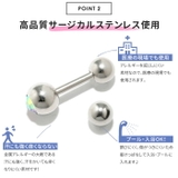 ピアス軟骨ピアス ジュエルかわいい サージカルステンレスストレートバーベル | ボディピアス専門店凛RIN | 詳細画像9 