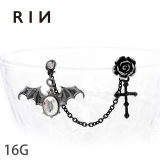 軟骨ピアス 十字架 バラ | ボディピアス専門店凛RIN | 詳細画像1 