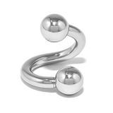 14G・左巻き | ボディピアス スパイラルバーベル サージカルステンレス軟骨ピアス | ボディピアス専門店凛RIN