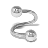 16G・左巻き | ボディピアス スパイラルバーベル サージカルステンレス軟骨ピアス | ボディピアス専門店凛RIN