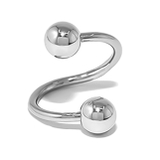 18G・左巻き | ボディピアス スパイラルバーベル サージカルステンレス軟骨ピアス | ボディピアス専門店凛RIN