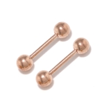 ピンクゴールド・6mm×3mm | 2個セット ボディピアス ストレートバーベル | ボディピアス専門店凛RIN