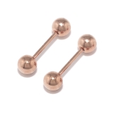 ピンクゴールド・8mm×4mm | 2個セット ボディピアス ストレートバーベル | ボディピアス専門店凛RIN