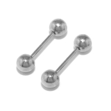 シルバー・8mm×4mm | 2個セット ボディピアス ストレートバーベル | ボディピアス専門店凛RIN