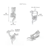 軟骨ピアス コブラ蛇スネークスタイリッシュ セグメントリング | ボディピアス専門店凛RIN | 詳細画像8 
