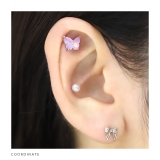 軟骨ピアス 蝶月オーロラバタフライムーンかわいいぷっくり感 ボディピアス | ボディピアス専門店凛RIN | 詳細画像6