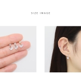 軟骨ピアス ジュエルハート揺れるチャームキュービックジルコニア ボディピアス | ボディピアス専門店凛RIN | 詳細画像7