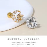 ボディピアス スター宇宙星 ムーン月三日月ジュエル | ボディピアス専門店凛RIN | 詳細画像3 