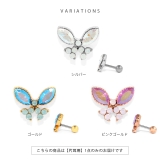 軟骨ピアス 蝶々バタフライジュエルキュービックジルコニアキラキラ ボディピアス | ボディピアス専門店凛RIN | 詳細画像8 