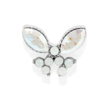 シルバー | 軟骨ピアス 蝶々バタフライジュエルキュービックジルコニアキラキラ ボディピアス | ボディピアス専門店凛RIN