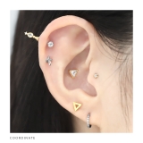 軟骨ピアス ジュエルトライアングル三角キュービックジルコニア ボディピアス | ボディピアス専門店凛RIN | 詳細画像5 