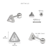 軟骨ピアス ジュエルトライアングル三角キュービックジルコニア ボディピアス | ボディピアス専門店凛RIN | 詳細画像8 