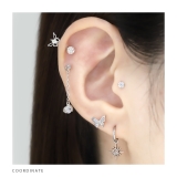 軟骨ピアス ジュエルチェーンチャームきらきらキュービックジルコニア スクエアサー… | ボディピアス専門店凛RIN | 詳細画像4 