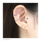 軟骨ピアス ジュエルチェーンチャームきらきらキュービックジルコニア スクエアサー… | ボディピアス専門店凛RIN | 詳細画像6 