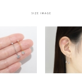 軟骨ピアス ジュエルチェーンチャームきらきらキュービックジルコニア スクエアサー… | ボディピアス専門店凛RIN | 詳細画像8 