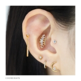 軟骨ピアス ジュエルバーロングジルコニア揺れる ボディピアス | ボディピアス専門店凛RIN | 詳細画像5