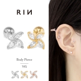 軟骨ピアス フラワー花ジュエルキュービックジルコニア風車 ボディピアス | ボディピアス専門店凛RIN | 詳細画像1