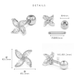 軟骨ピアス フラワー花ジュエルキュービックジルコニア風車 ボディピアス | ボディピアス専門店凛RIN | 詳細画像9