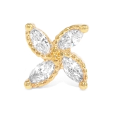 ゴールド | 軟骨ピアス フラワー花ジュエルキュービックジルコニア風車 ボディピアス | ボディピアス専門店凛RIN