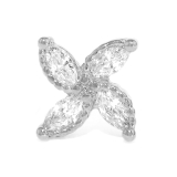 シルバー | 軟骨ピアス フラワー花ジュエルキュービックジルコニア風車 ボディピアス | ボディピアス専門店凛RIN