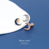 軟骨ピアス かわいい 月ムーンラメ可愛い三日月グリッター | ボディピアス専門店凛RIN | 詳細画像2