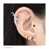 軟骨ピアス かわいい 月ムーンラメ可愛い三日月グリッター | ボディピアス専門店凛RIN | 詳細画像6