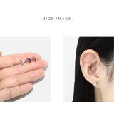 軟骨ピアス かわいい 月ムーンラメ可愛い三日月グリッター | ボディピアス専門店凛RIN | 詳細画像7