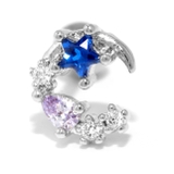 シルバー/ムーン | 軟骨ピアス 16G ボディピアス | ボディピアス専門店凛RIN