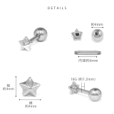 軟骨ピアス かわいい 星スターちいさめ立体感きらきら金属アレルギー | ボディピアス専門店凛RIN | 詳細画像9