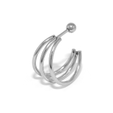 トリプル | 軟骨ピアス 2連3連ハーフフープシンプル洗練スタイリッシュ ボディピアス | ボディピアス専門店凛RIN