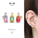 軟骨ピアス 香水瓶パフュームボトル キュービックジルコニアグラデーションストレー… | ボディピアス専門店凛RIN | 詳細画像1 