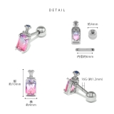 軟骨ピアス 香水瓶パフュームボトル キュービックジルコニアグラデーションストレー… | ボディピアス専門店凛RIN | 詳細画像10 