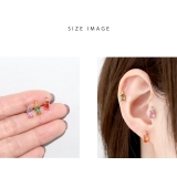 軟骨ピアス 香水瓶パフュームボトル キュービックジルコニアグラデーションストレー… | ボディピアス専門店凛RIN | 詳細画像7 