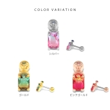 軟骨ピアス 香水瓶パフュームボトル キュービックジルコニアグラデーションストレー… | ボディピアス専門店凛RIN | 詳細画像8 