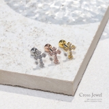 軟骨ピアス クロス十字架 ジュエルキュービックジルコニア | ボディピアス専門店凛RIN | 詳細画像2