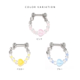 軟骨ピアス ビーズチェーンハートはーと かわいいカラフルストレートバーベル | ボディピアス専門店凛RIN | 詳細画像8 