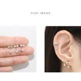 軟骨ピアス はーとリボンジュエル キラキラかわいい揺れる | ボディピアス専門店凛RIN | 詳細画像7 