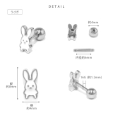 軟骨ピアス うさぎラビット 人参キャロットかわいい | ボディピアス専門店凛RIN | 詳細画像10 