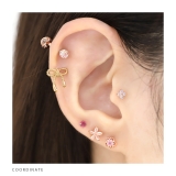 軟骨ピアス 花フラワーきらきらかわいいキュービックジルコニア ボディピアス | ボディピアス専門店凛RIN | 詳細画像5