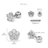 軟骨ピアス 花フラワーきらきらかわいいキュービックジルコニア ボディピアス | ボディピアス専門店凛RIN | 詳細画像8