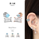 軟骨ピアス スクエアシンプルきれいめキラキラ大人カワイイ ボディピアス | ボディピアス専門店凛RIN | 詳細画像1 
