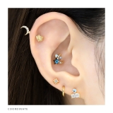 軟骨ピアス スクエアシンプルきれいめキラキラ大人カワイイ ボディピアス | ボディピアス専門店凛RIN | 詳細画像6 