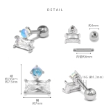 軟骨ピアス スクエアシンプルきれいめキラキラ大人カワイイ ボディピアス | ボディピアス専門店凛RIN | 詳細画像9 