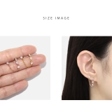 軟骨ピアス チェーンダブルバーベルキュービックジルコニアキレイ ボディピアス | ボディピアス専門店凛RIN | 詳細画像7 