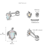 軟骨ピアス ハワイアンホヌウミガメ亀かわいい南国夏 ボディピアス | ボディピアス専門店凛RIN | 詳細画像9 